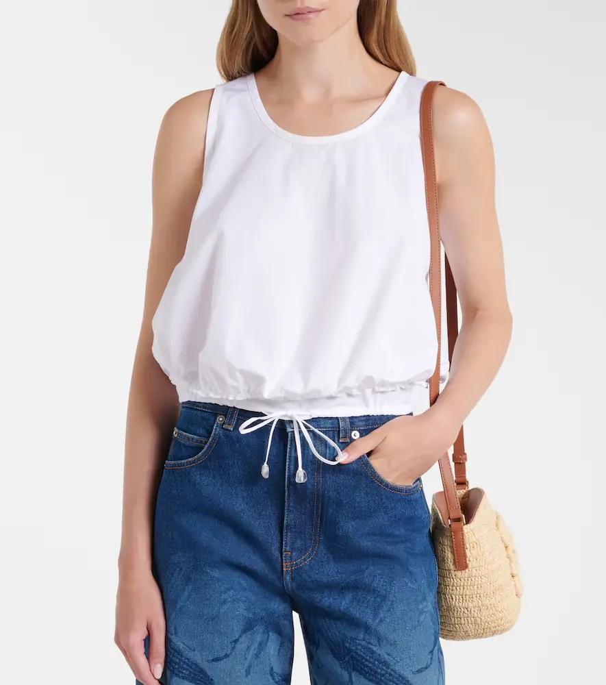 Loewe Paula's Ibiza cotton poplin crop top | Thumbnail 4