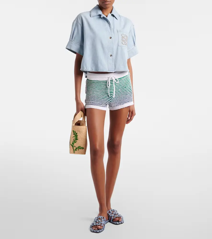 Loewe Paula's Ibiza striped cotton-blend shorts | Thumbnail 2 Loewe Paula's Ibiza striped cotton-blend shorts | Thumbnail 2