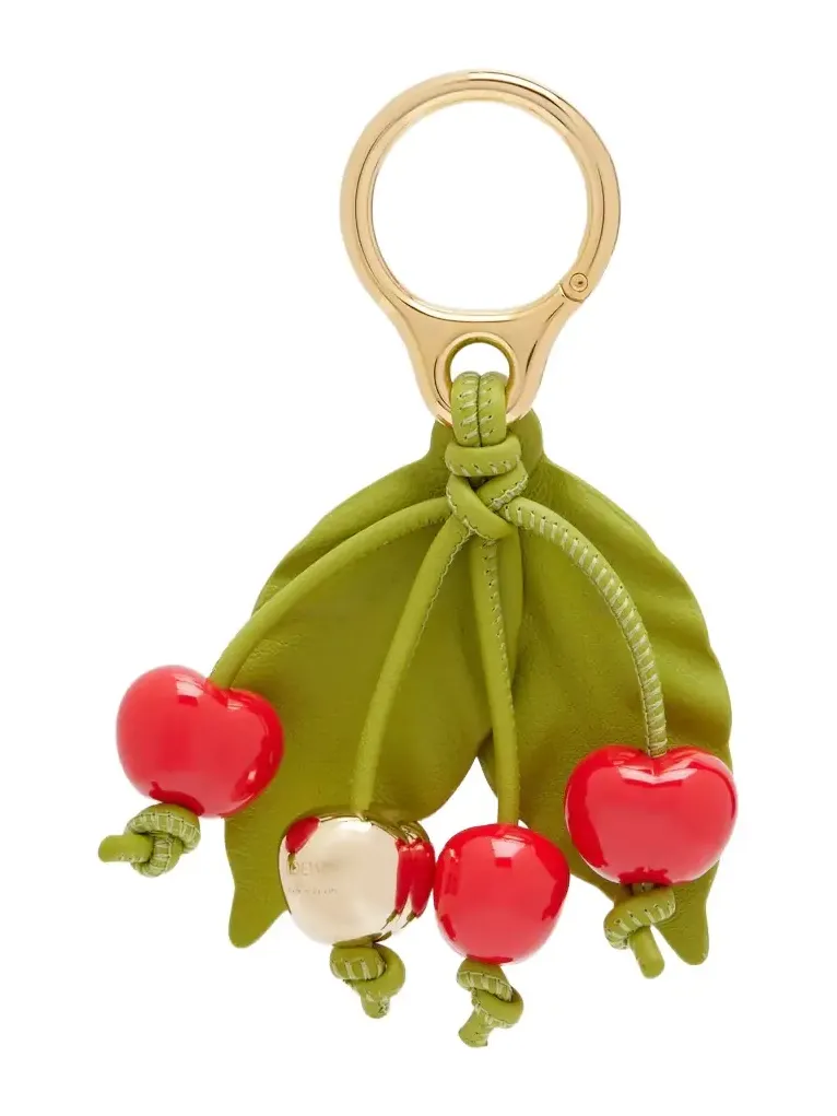 Paula's Ibiza Cherry leather-trimmed charm