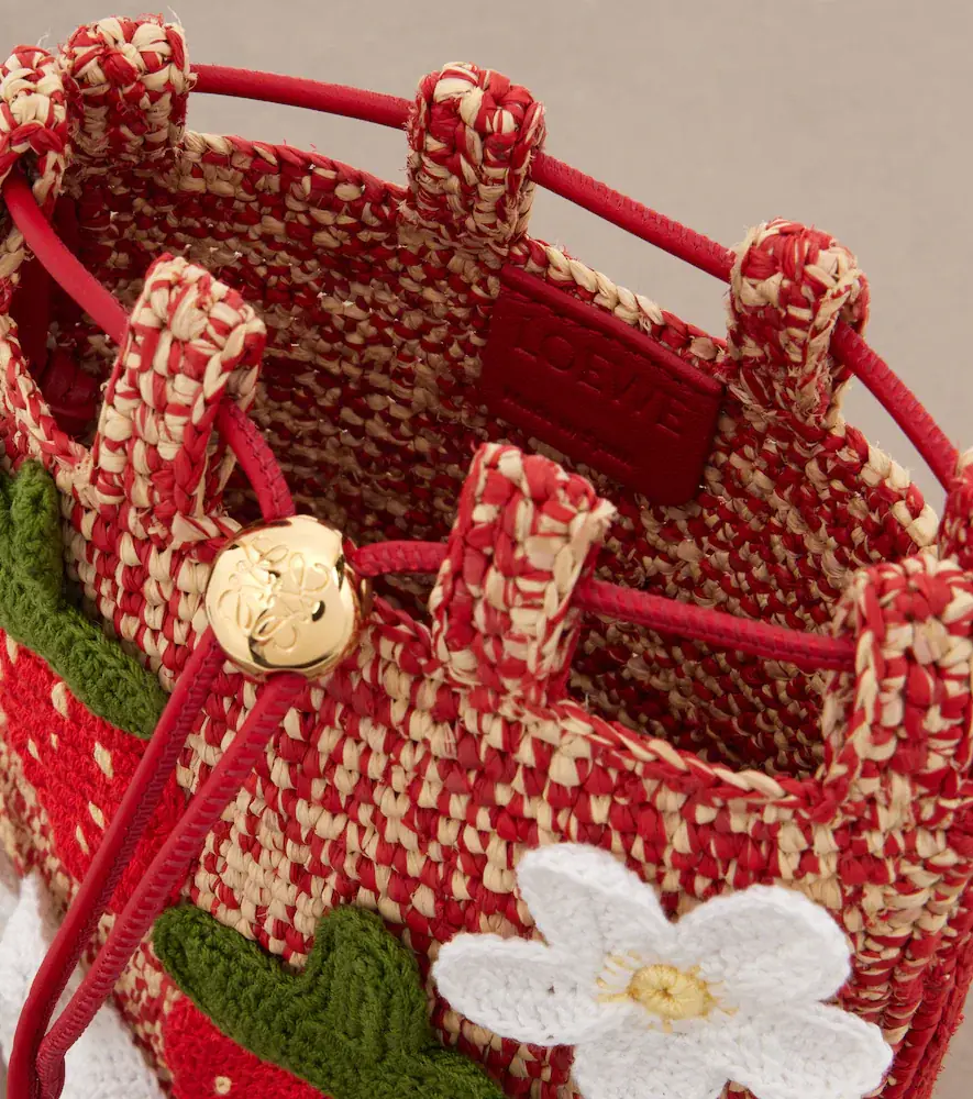 Loewe Paula's Ibiza raffia pouch with strap | Thumbnail 2