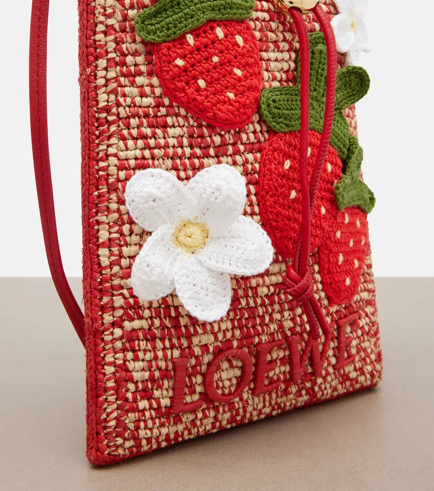 Loewe Paula's Ibiza raffia pouch with strap | Thumbnail 3