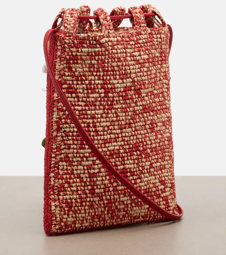 Loewe Paula's Ibiza raffia pouch with strap | Thumbnail 4