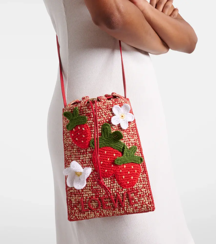 Loewe Paula's Ibiza raffia pouch with strap | Thumbnail 5