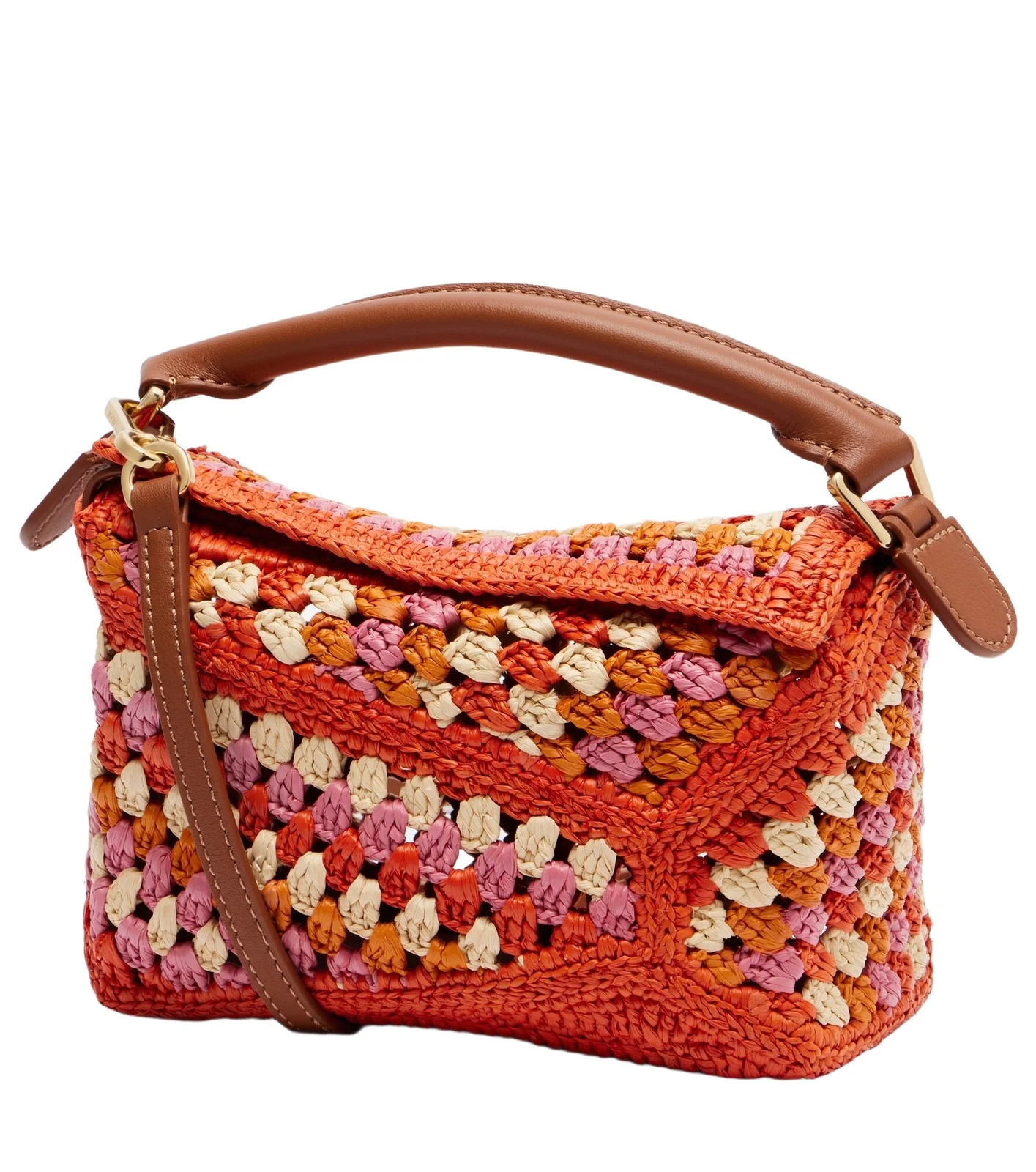 Paula's Ibiza Puzzle Mini raffia top-handle bag Paula's Ibiza Puzzle Mini raffia top-handle bag