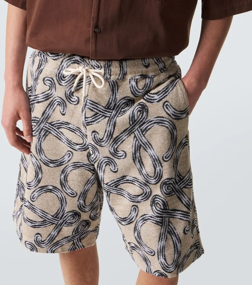 Loewe Paula's Ibiza cotton-blend terry Bermuda shorts | Thumbnail 3