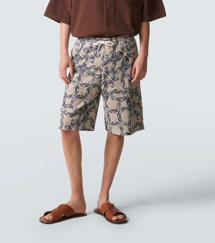 Loewe Paula's Ibiza cotton-blend terry Bermuda shorts | Thumbnail 4