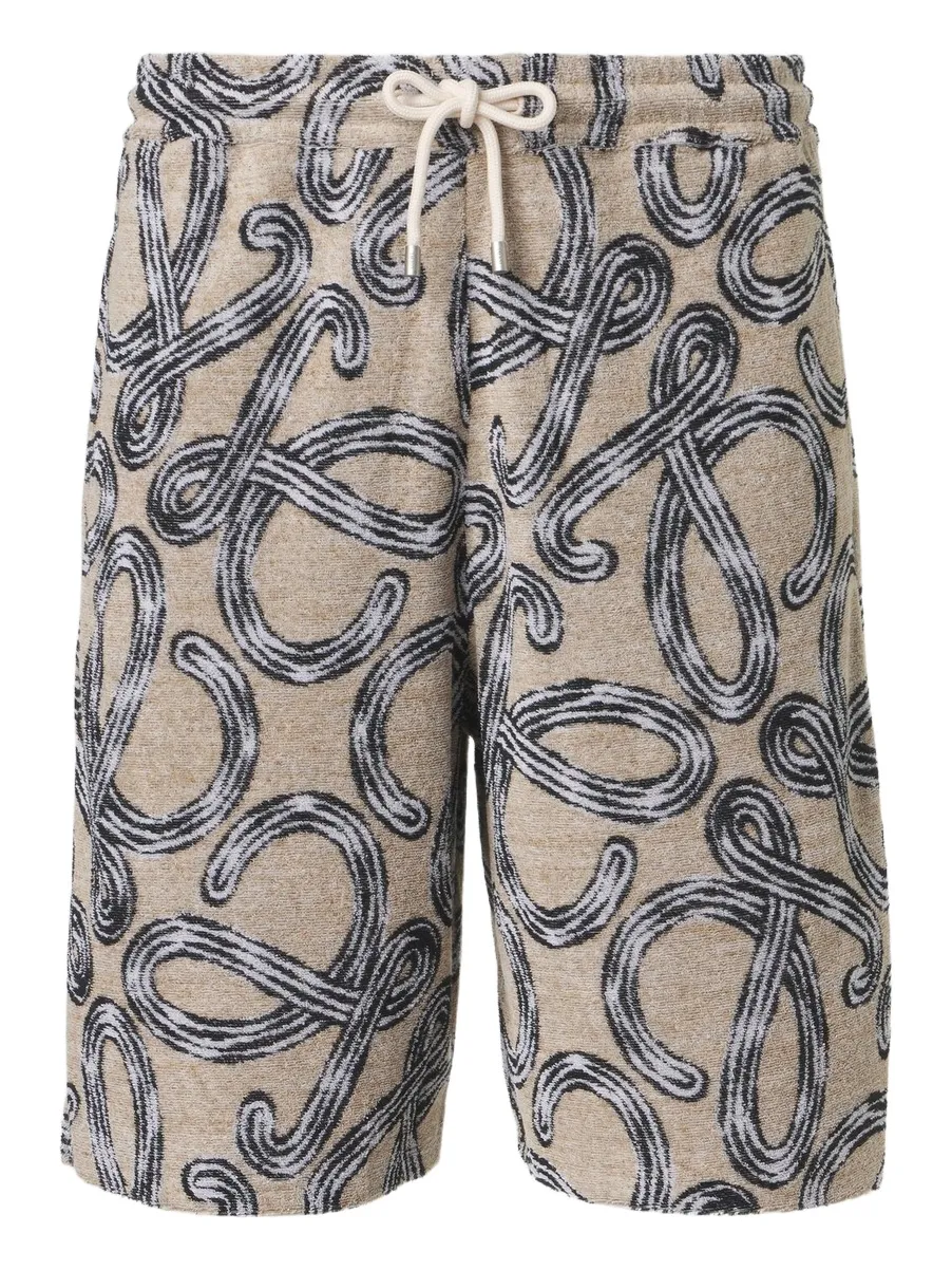 Loewe Paula's Ibiza cotton-blend terry Bermuda shorts
