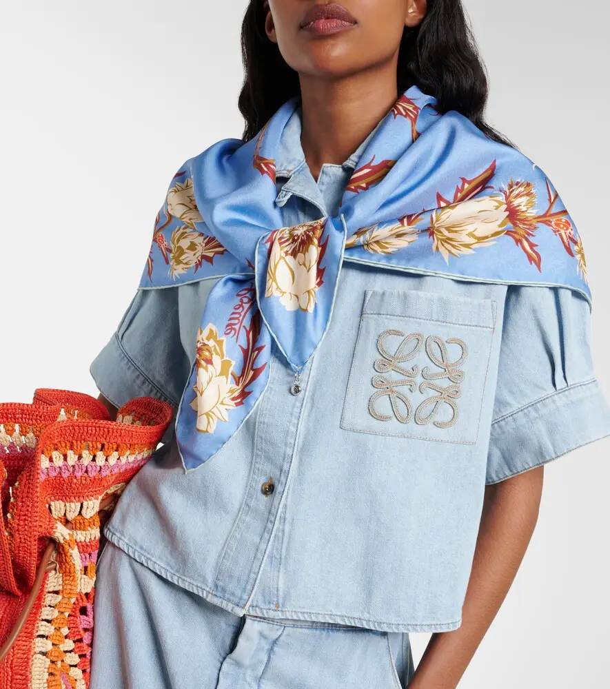 Loewe Printed silk twill scarf | Thumbnail 4