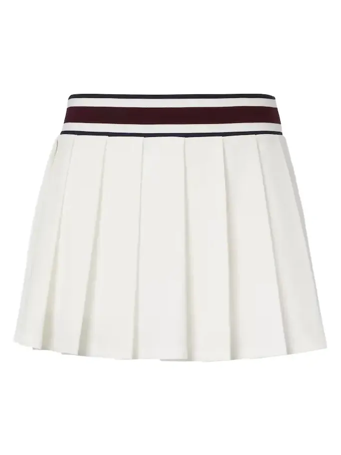 Striped pleated tennis skirt