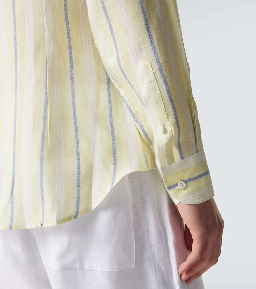 FEDELI Striped linen shirt | Thumbnail 4