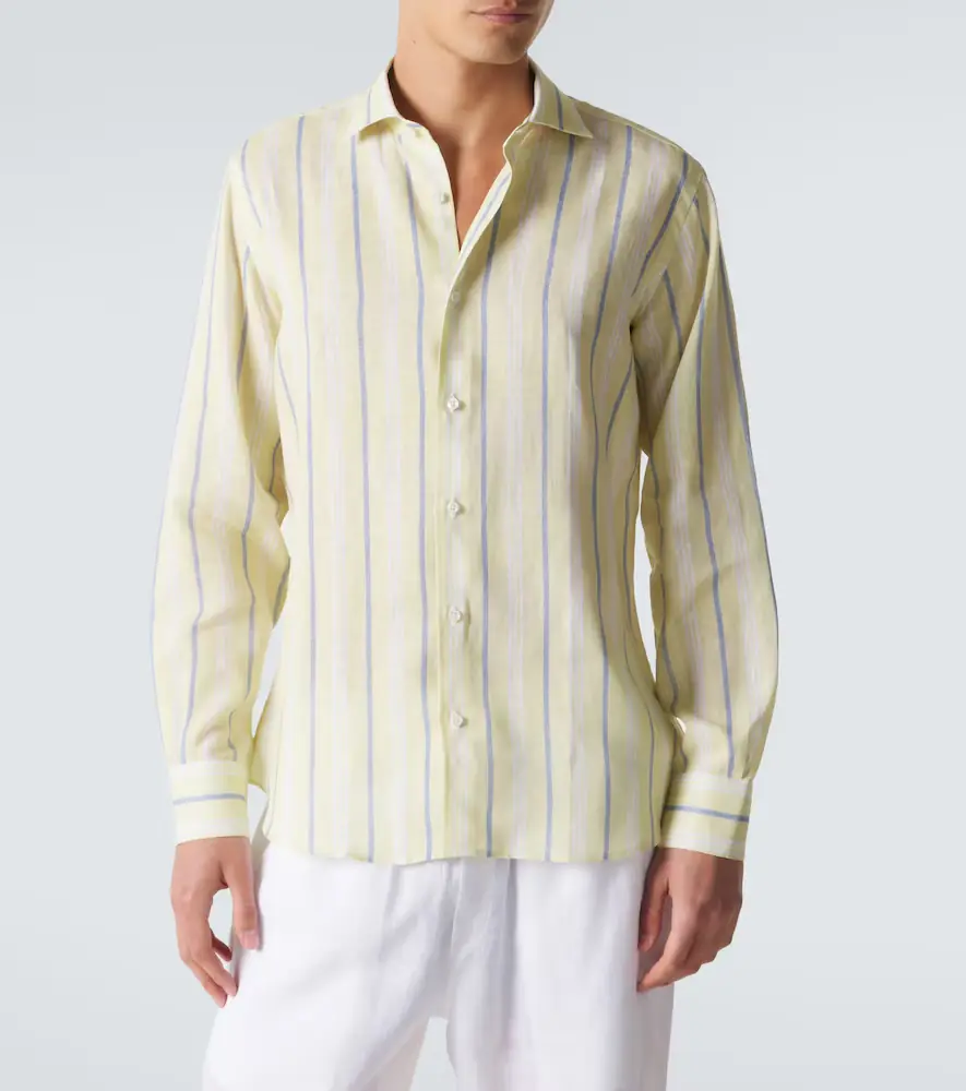 FEDELI Striped linen shirt | Thumbnail 5