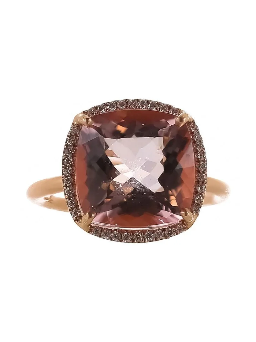 IRENE NEUWIRTH JEWELRY Morganite Diamond Gemmy Gem Ring