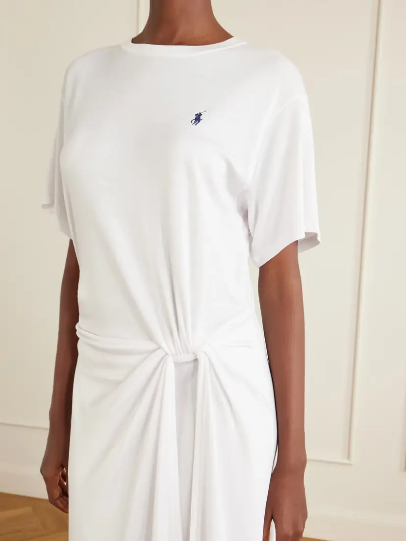 Polo Ralph Lauren Gathered Jersey Maxi Dress | Thumbnail 4 Polo Ralph Lauren Gathered Jersey Maxi Dress | Thumbnail 4