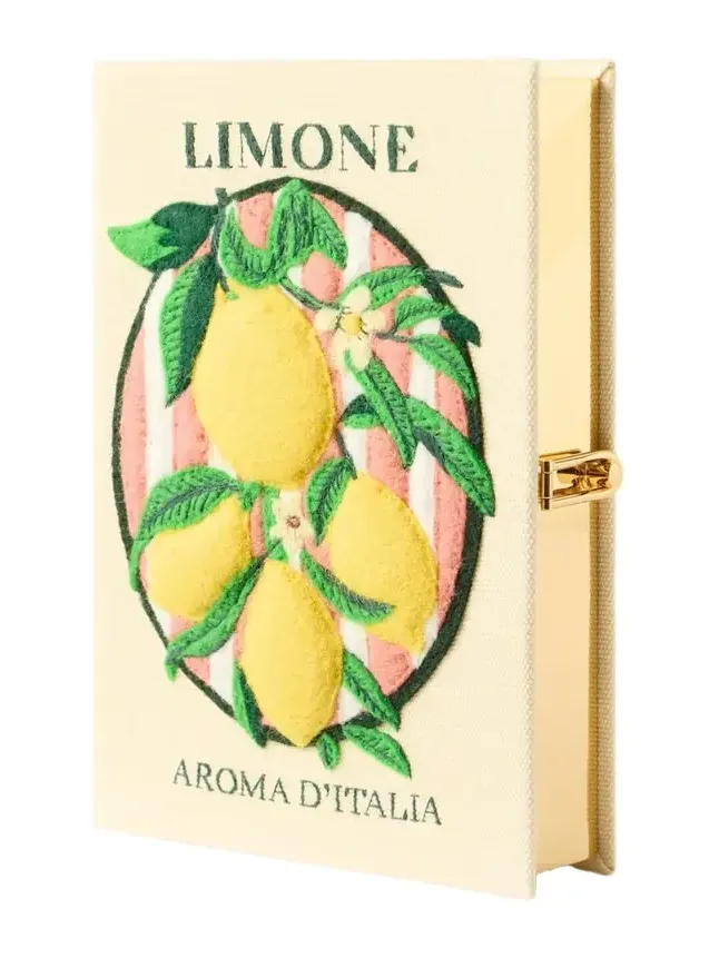 Aroma D'italia Appliquéd Embroidered Canvas Clutch Aroma D'italia Appliquéd Embroidered Canvas Clutch