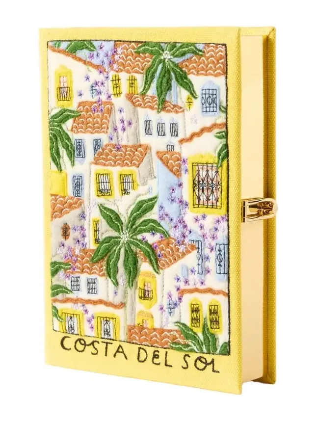 Costa Del Sol Appliquéd Embroidered Canvas Clutch Costa Del Sol Appliquéd Embroidered Canvas Clutch