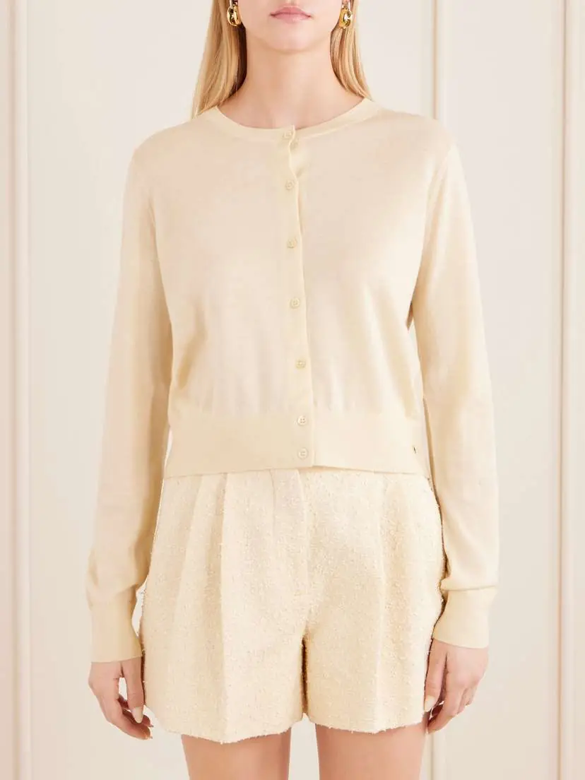 Anine Bing Moni Wool And Cashmere-blend Cardigan - Neutrals | Thumbnail 3 Anine Bing Moni Wool And Cashmere-blend Cardigan - Neutrals | Thumbnail 3