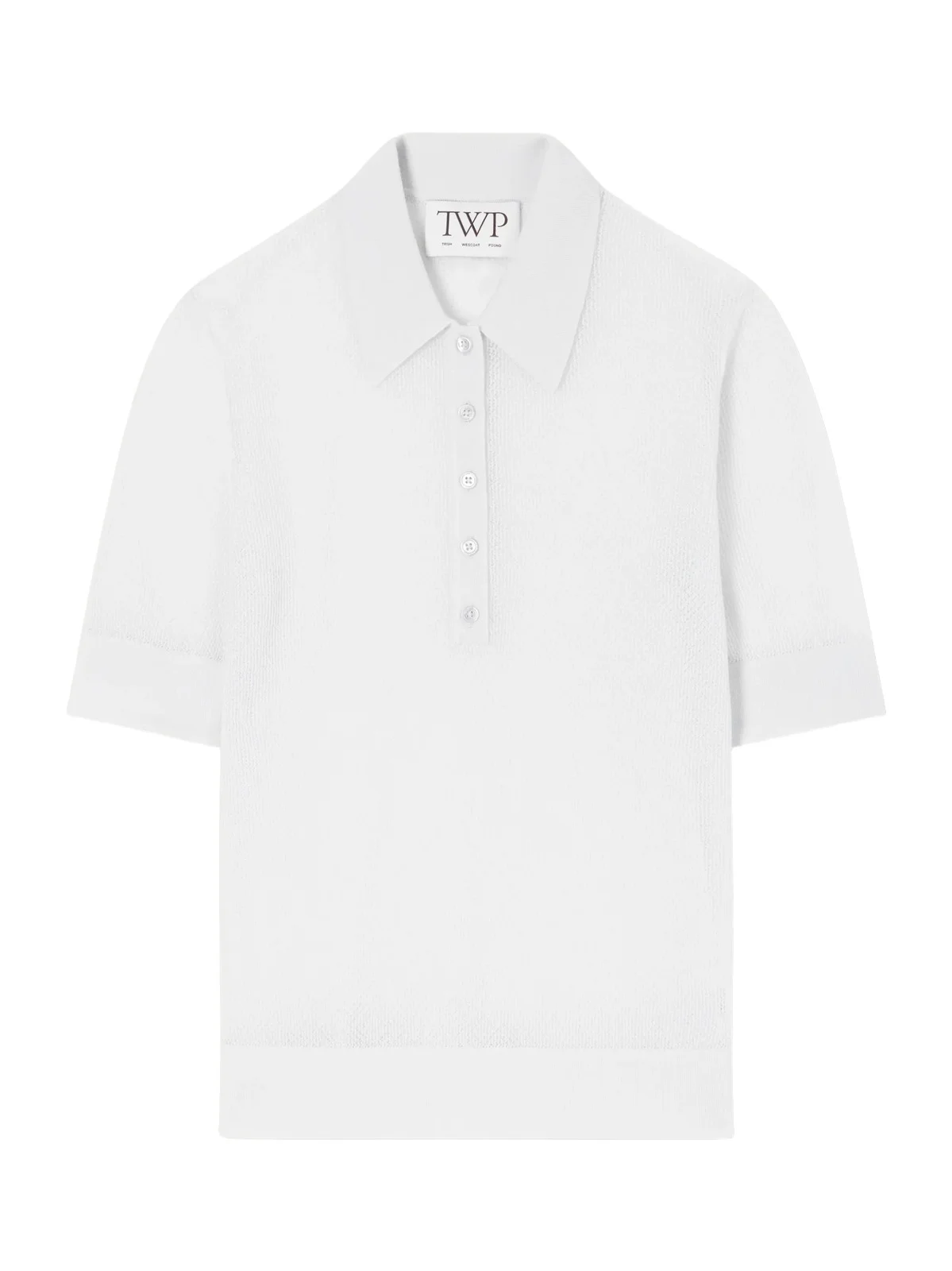 TWP Open Stitch Cashmere Polo Shirt