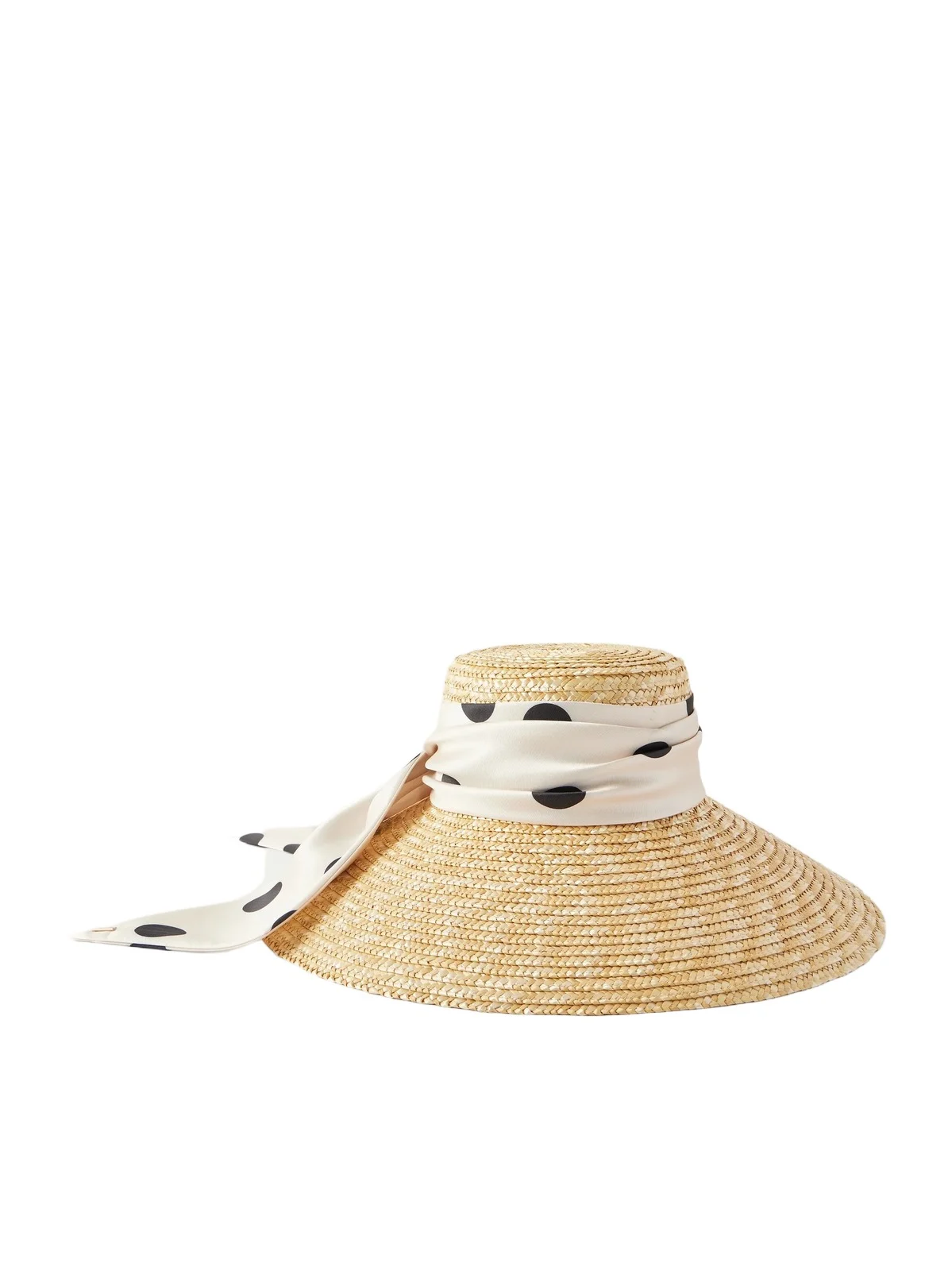 Mirabel Satin-trimmed Straw Sunhat