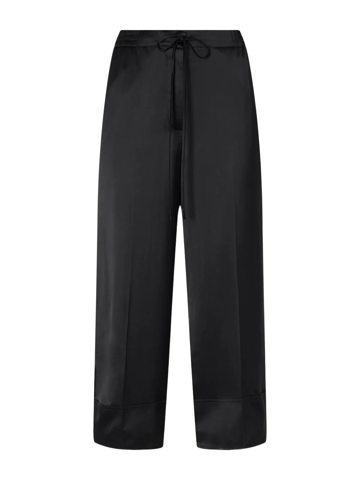 Drawstring Wide-leg Satin Pants Drawstring Wide-leg Satin Pants