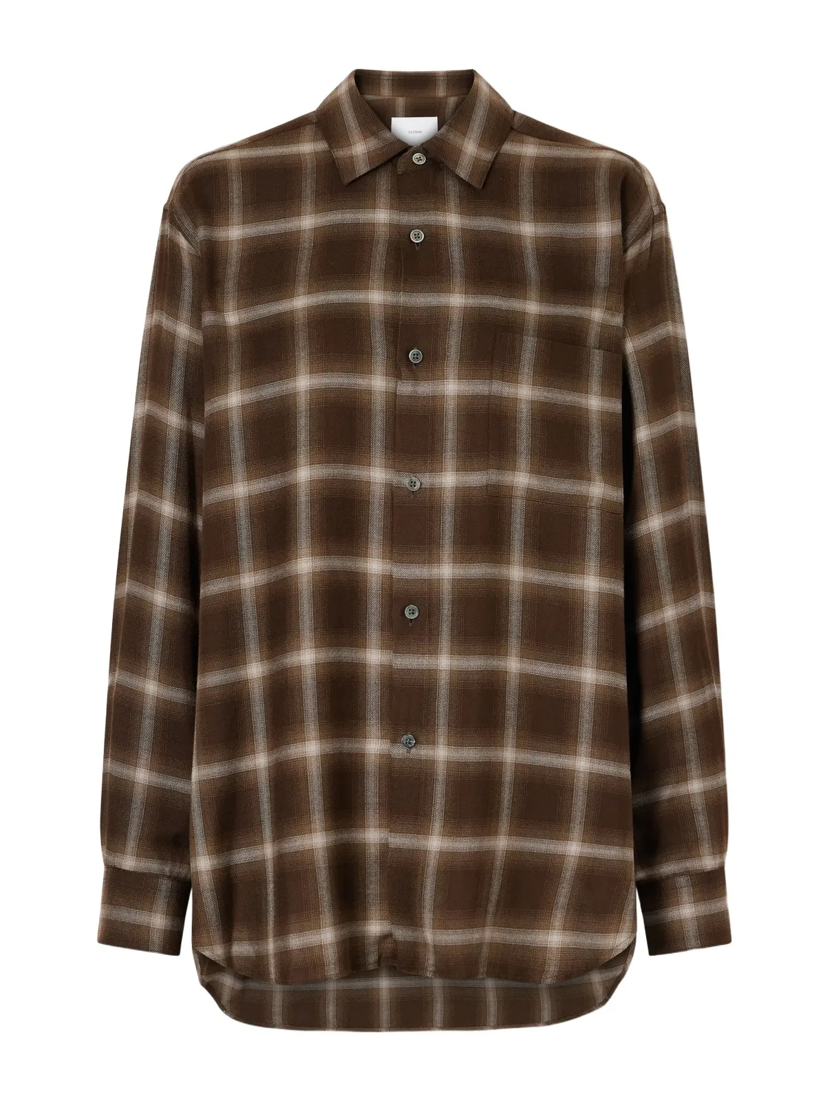 ssstein Checked Lyocell-blend Gauze Shirt