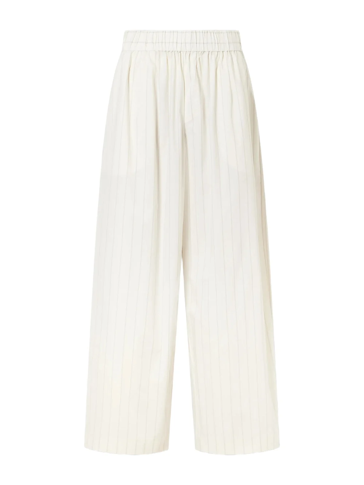 Everyday Striped Cotton-blend Poplin Wide-leg Pants Everyday Striped Cotton-blend Poplin Wide-leg Pants