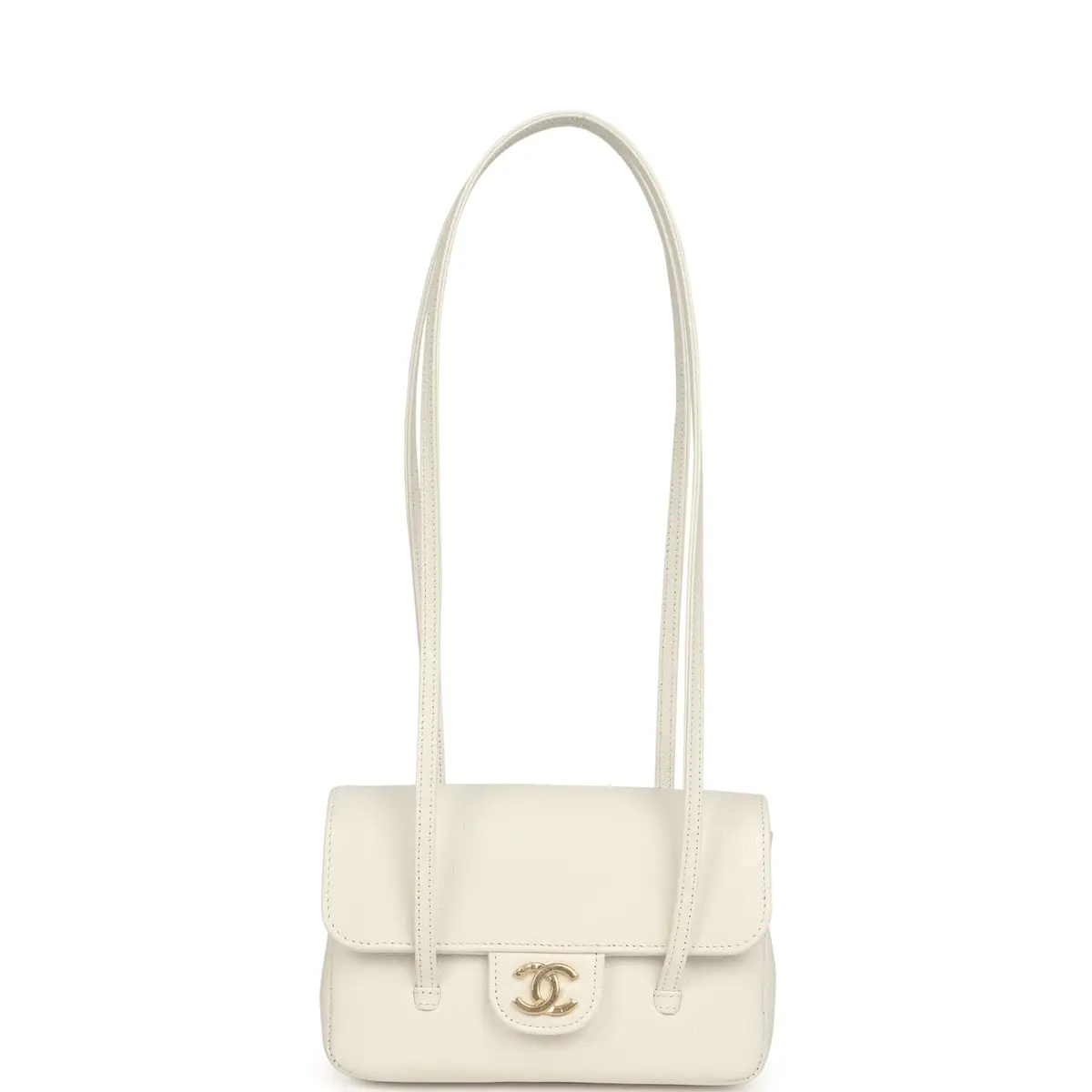 Chanel Chanel Mini Preppy Coco Clutch with Straps White Shiny Caviar Brushed Gold Hardware | Thumbnail 7 Chanel Chanel Mini Preppy Coco Clutch with Straps White Shiny Caviar Brushed Gold Hardware | Thumbnail 7