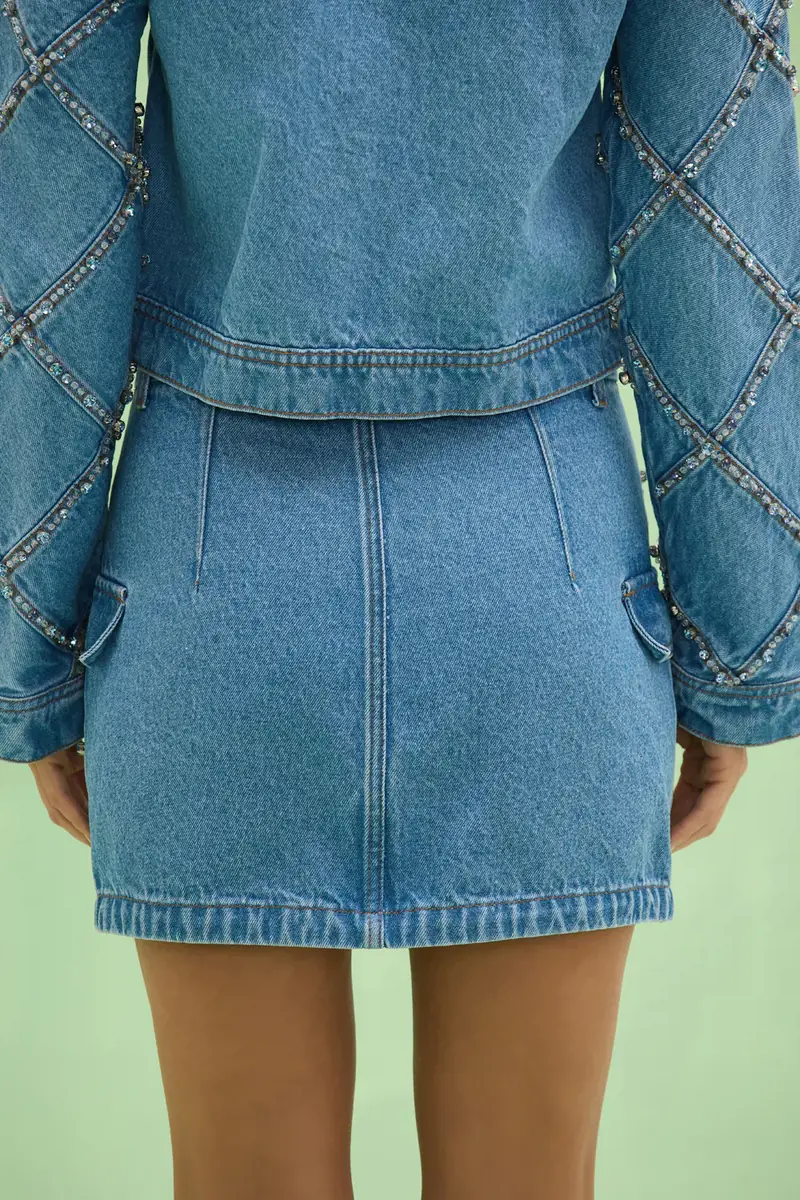 PatBo MARINA DENIM MINI SKIRT | Thumbnail 4