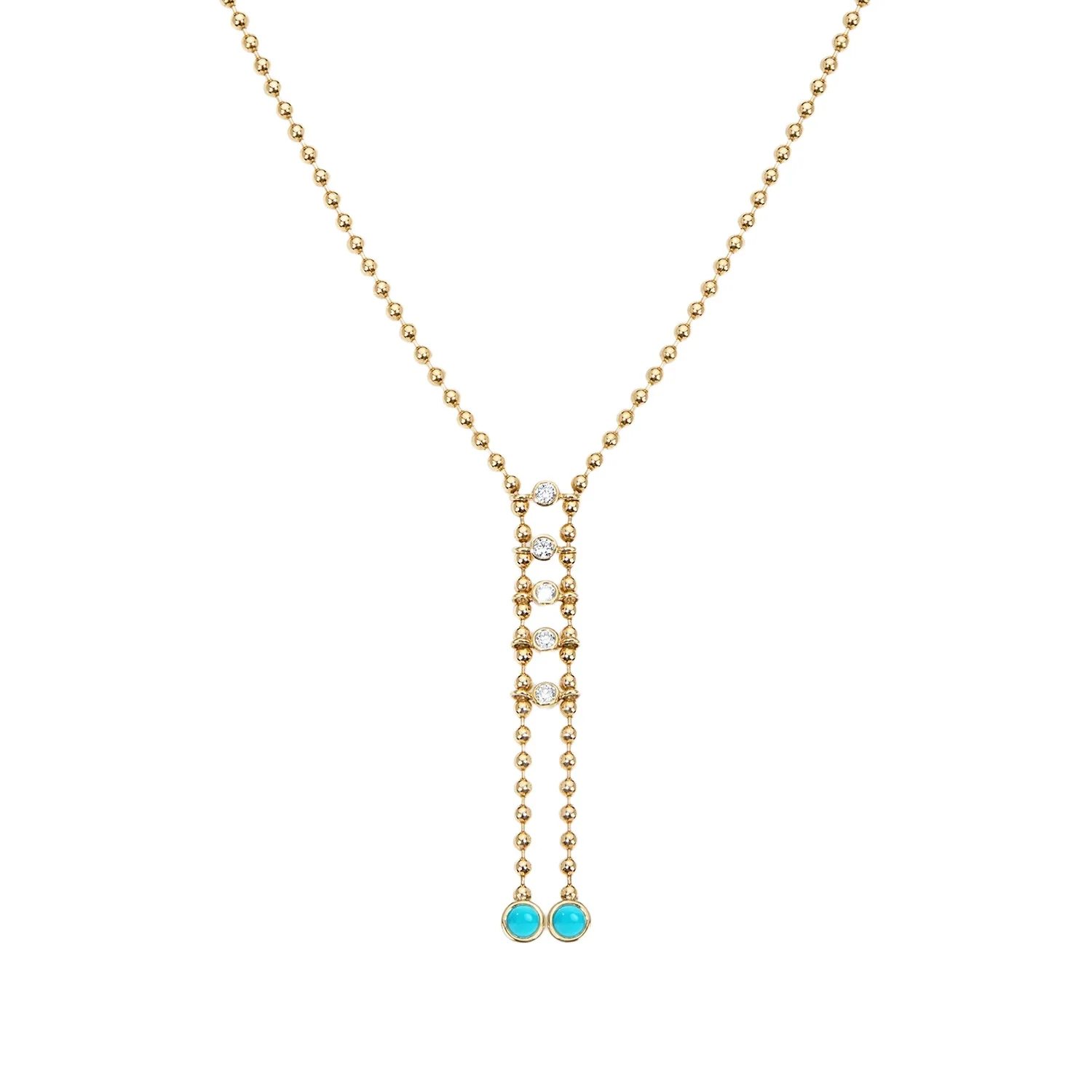 Stephanie Gottlieb Dakota Turquoise Lariat Necklace