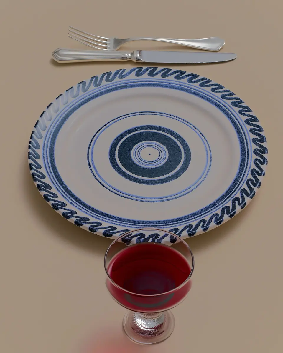 Emporio Sirenuse Waves Dinner Plate | Thumbnail 4