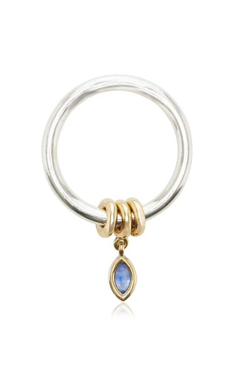 Spinelli Kilcollin Exclusive La Isla 18K Yellow Gold and Steling Silver Pia Marquise Blue Ring | Thumbnail 4 Spinelli Kilcollin Exclusive La Isla 18K Yellow Gold and Steling Silver Pia Marquise Blue Ring | Thumbnail 4