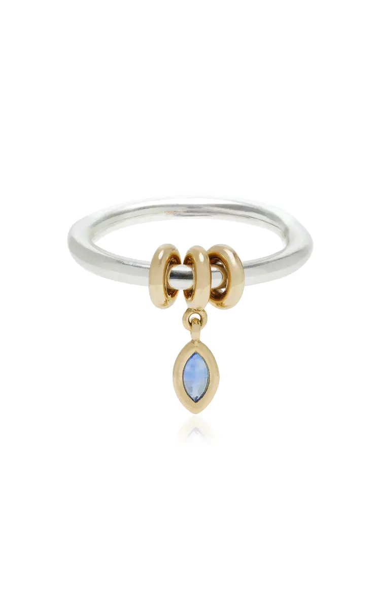 Spinelli Kilcollin Exclusive La Isla 18K Yellow Gold and Steling Silver Pia Marquise Blue Ring | Thumbnail 5 Spinelli Kilcollin Exclusive La Isla 18K Yellow Gold and Steling Silver Pia Marquise Blue Ring | Thumbnail 5