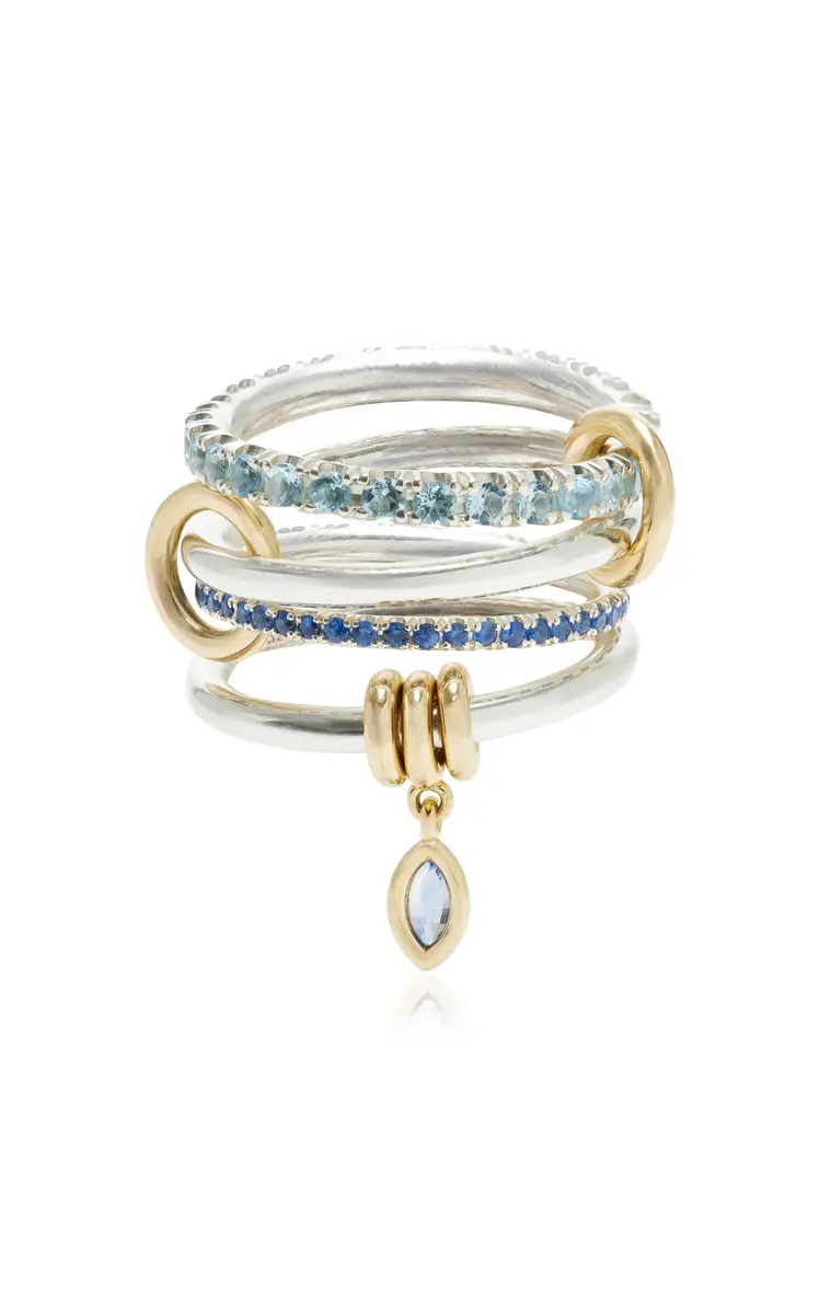 Spinelli Kilcollin Exclusive La Isla 18K Yellow Gold and Sterling Silver Inara Marquise Blue Ring | Thumbnail 5 Spinelli Kilcollin Exclusive La Isla 18K Yellow Gold and Sterling Silver Inara Marquise Blue Ring | Thumbnail 5