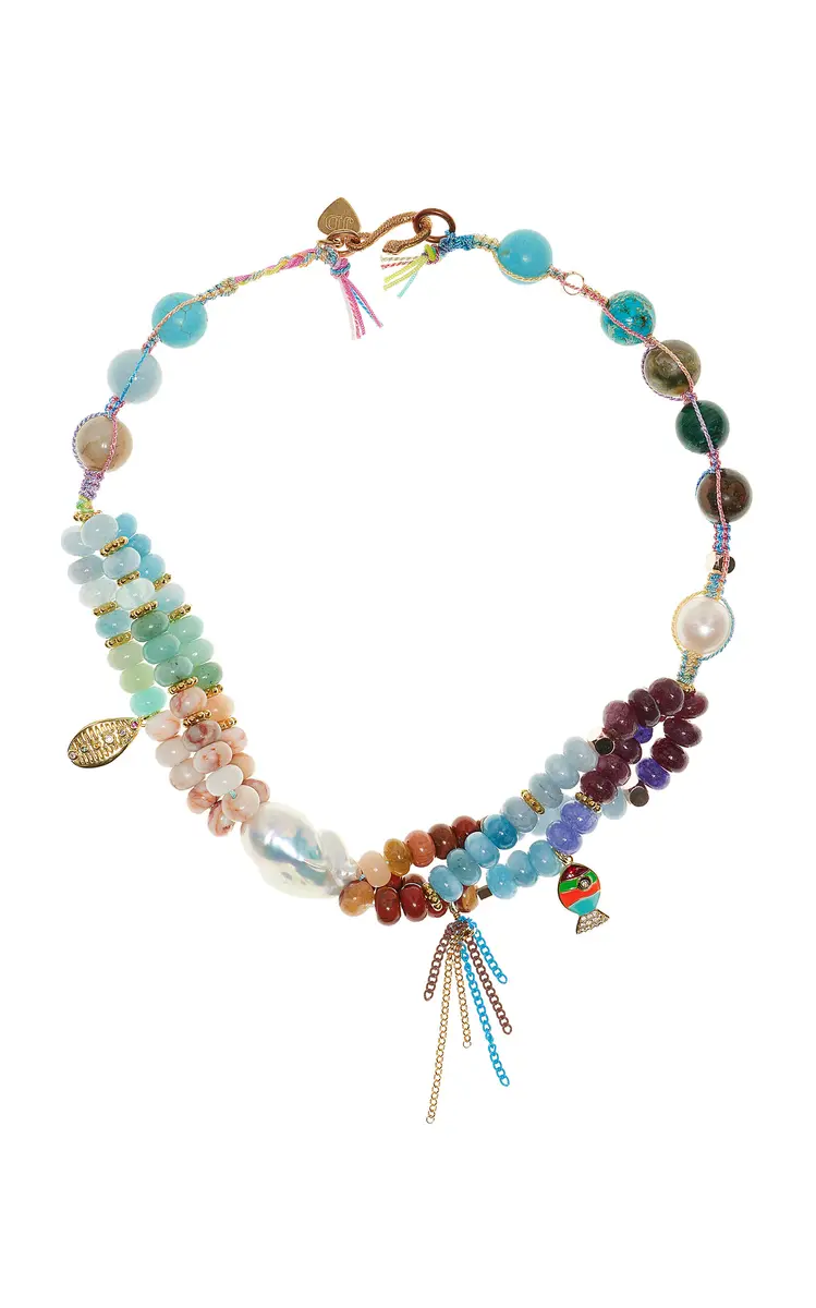 Diamond Rockstar Fish Triple Chocker Necklace
