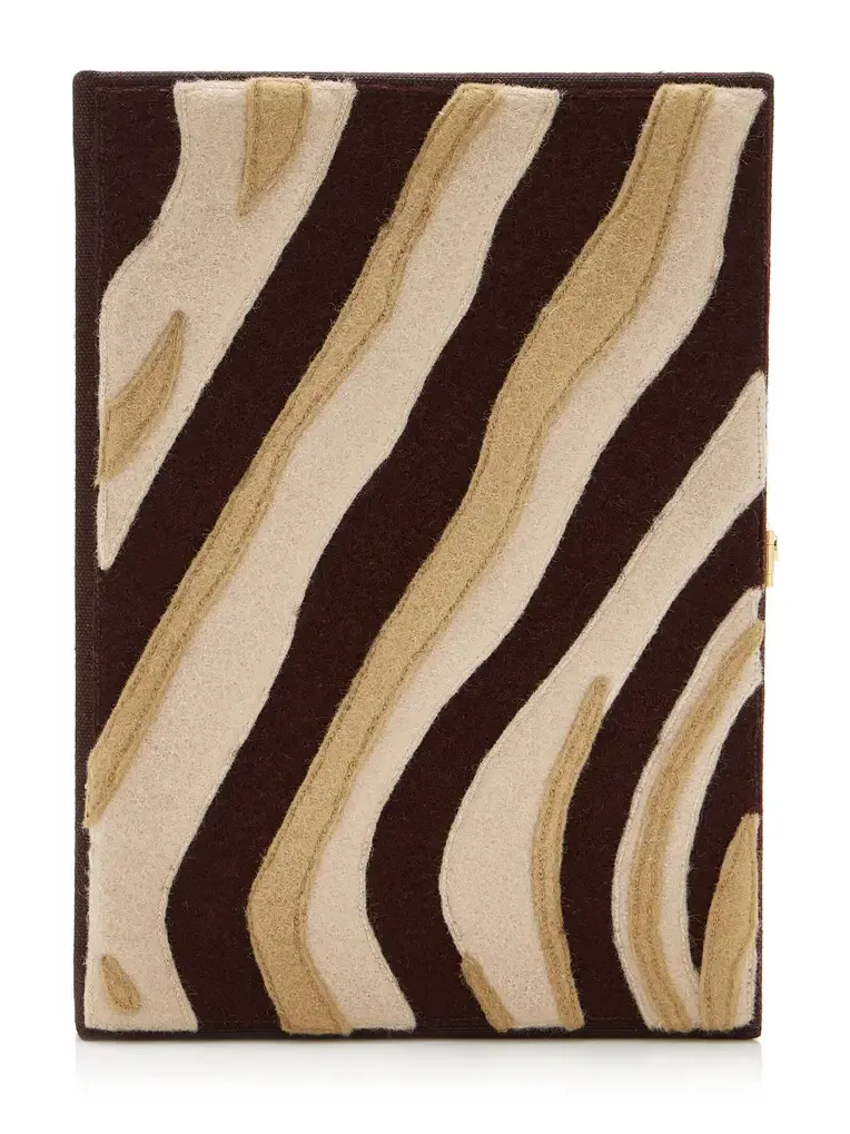Exclusive La Isla Tiger Print Book Clutch Exclusive La Isla Tiger Print Book Clutch