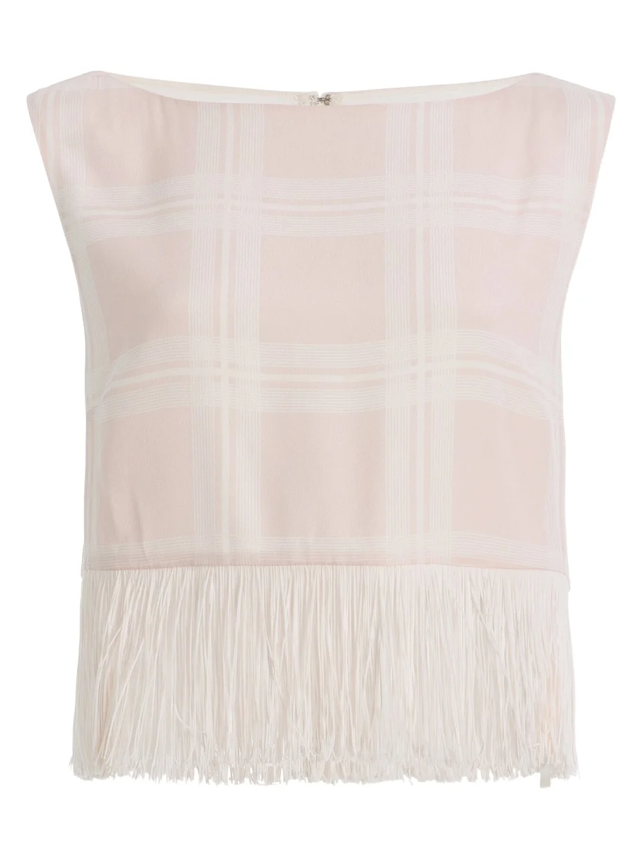 Posse Exclusive La Isla Lola Plaid Crepe Top