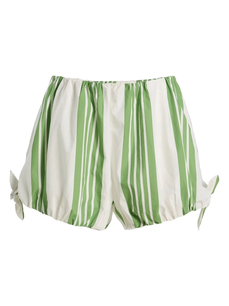 Exclusive La Isla Rosie Striped Cotton Shorts