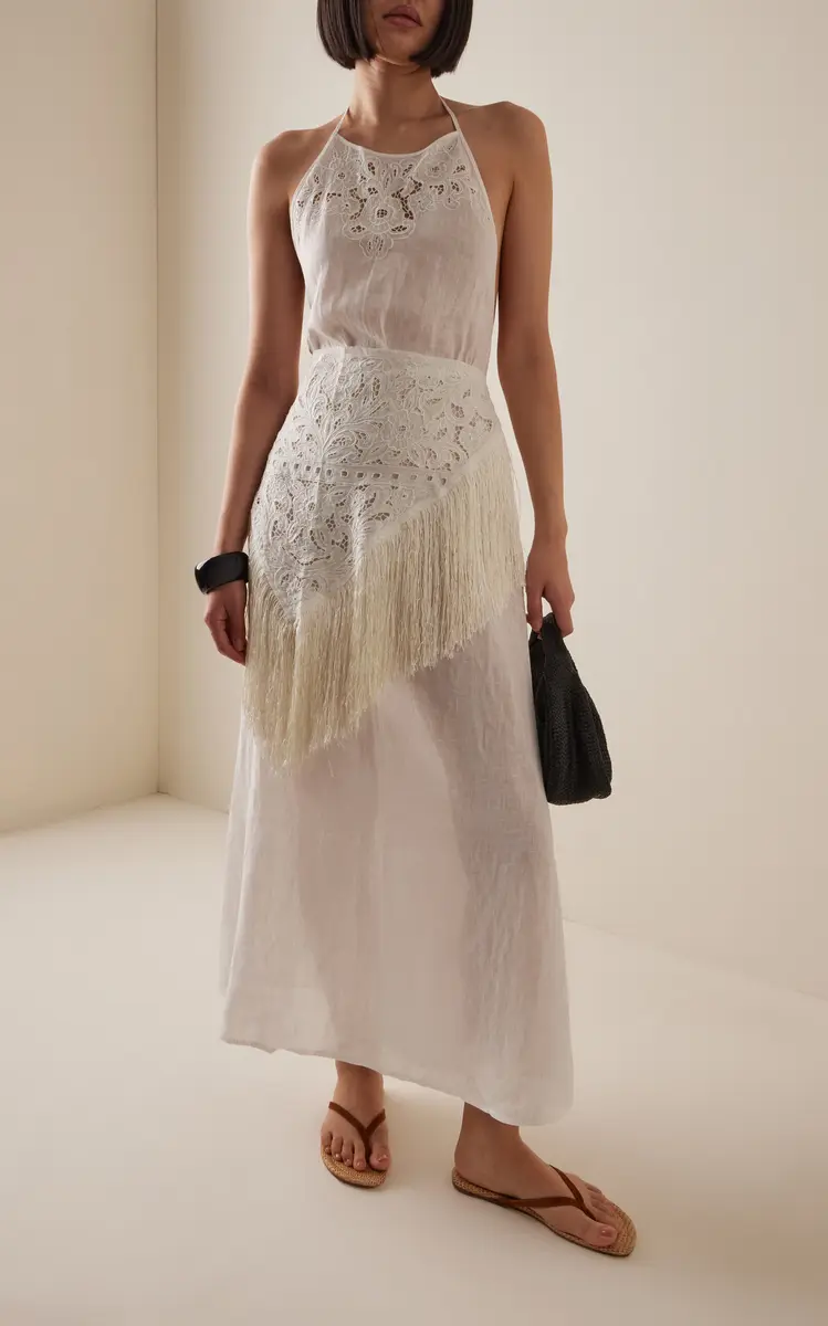 All That Remains Exclusive La Isla Josephina Fringe Lace Cotton Apron Dress | Thumbnail 3 All That Remains Exclusive La Isla Josephina Fringe Lace Cotton Apron Dress | Thumbnail 3