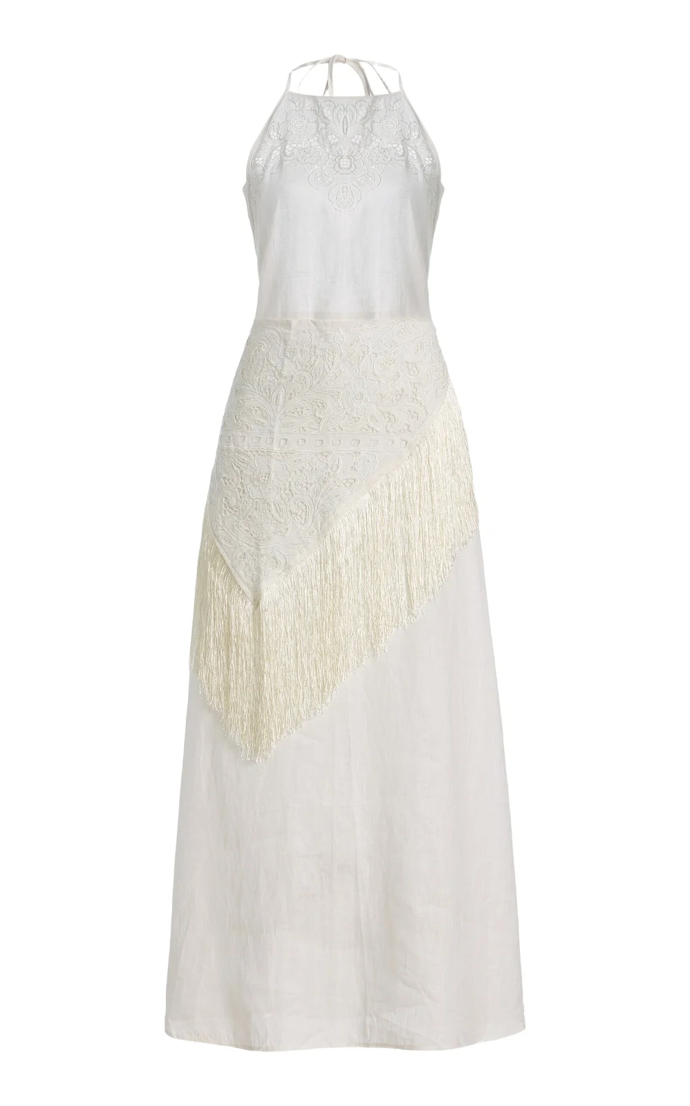 All That Remains Exclusive La Isla Josephina Fringe Lace Cotton Apron Dress
