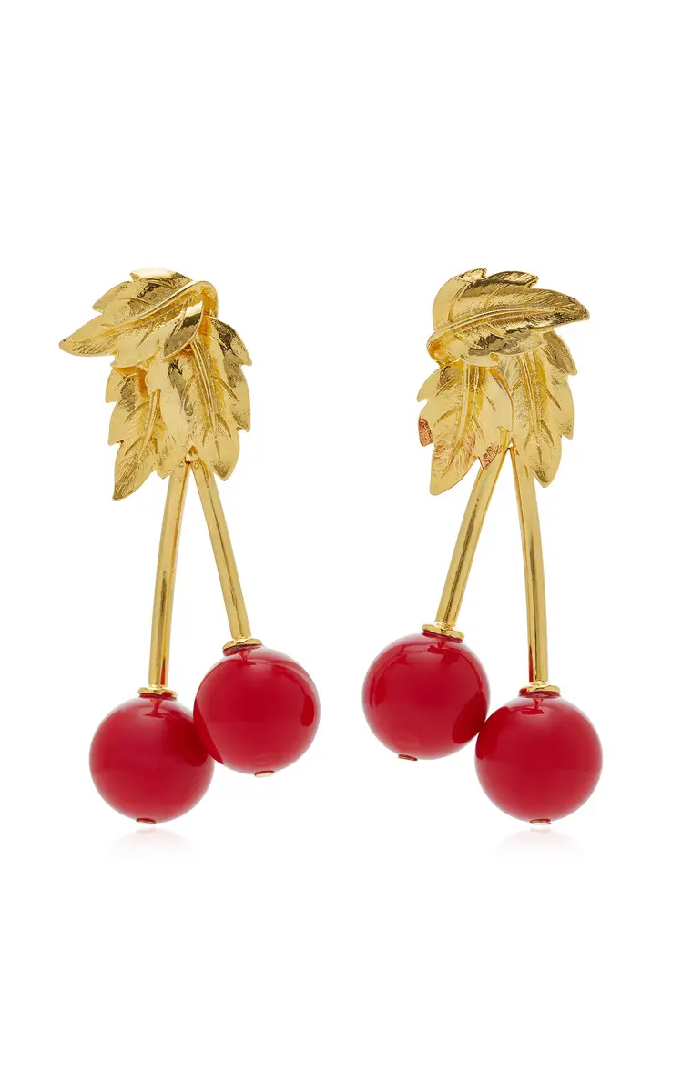 ben-amun Exclusive La Isla Cherry Tin Alloy Earrings
