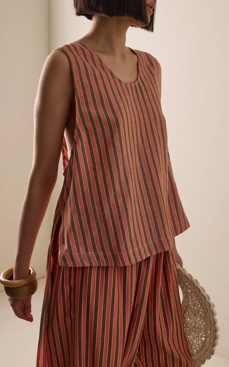 Marrakshi Life Exclusive La Isla The High-Low Cotton Tank Top | Thumbnail 2 Marrakshi Life Exclusive La Isla The High-Low Cotton Tank Top | Thumbnail 2