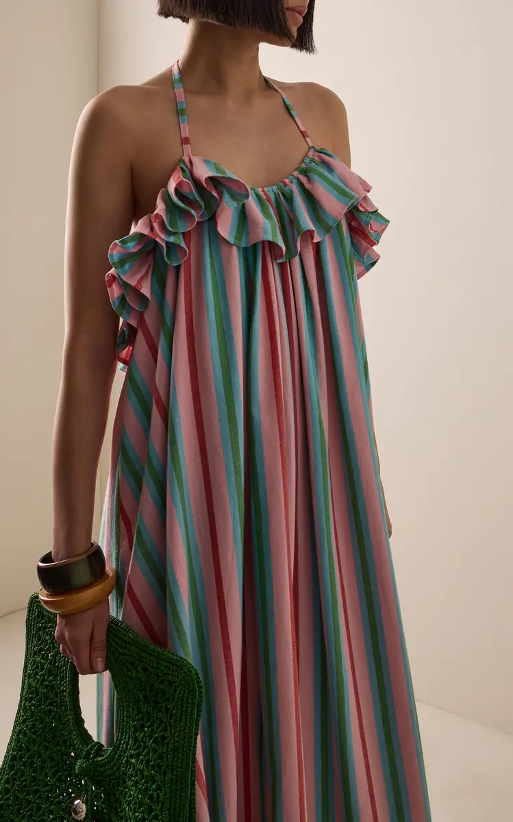 Marrakshi Life Exclusive La Isla The Ruffled Cotton Slip Dress | Thumbnail 3 Marrakshi Life Exclusive La Isla The Ruffled Cotton Slip Dress | Thumbnail 3