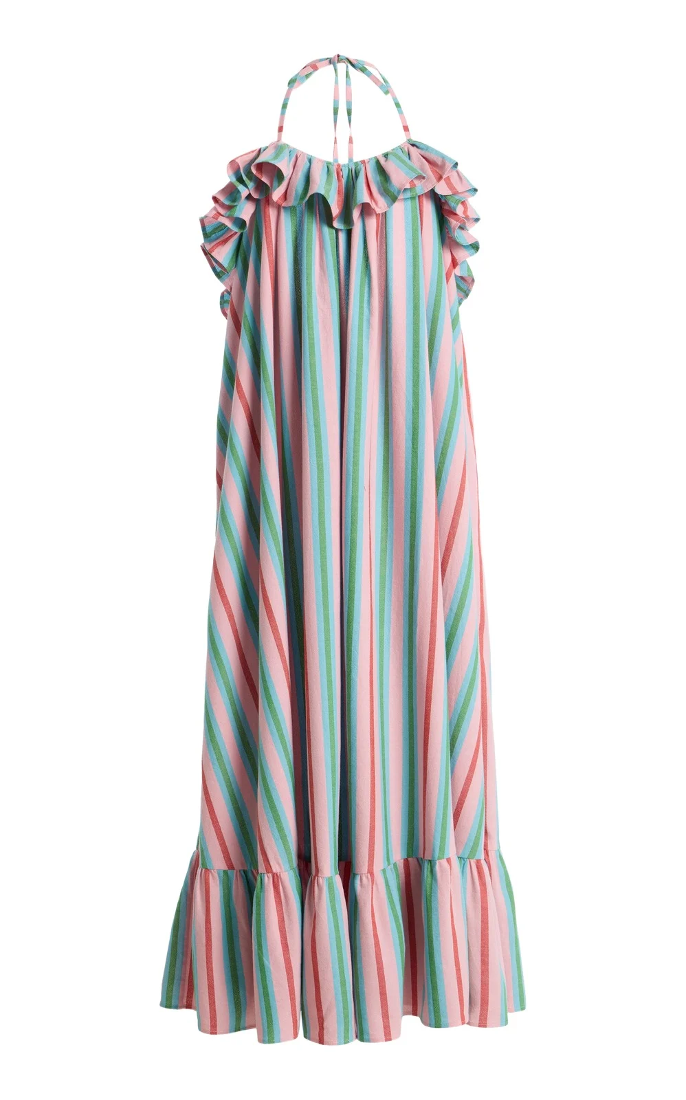 Marrakshi Life Exclusive La Isla The Ruffled Cotton Slip Dress