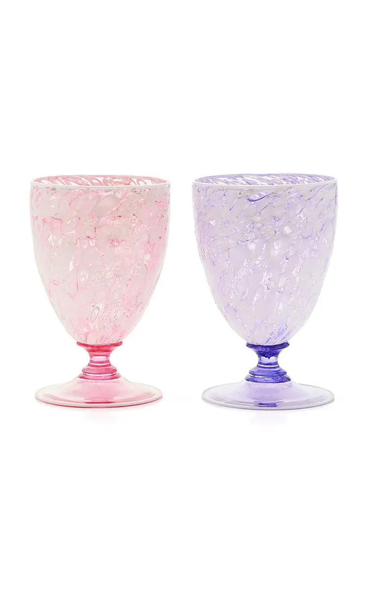 Moda Domus Exclusive La Isla Set-of-Two Murano Glass Goblets | Thumbnail 5