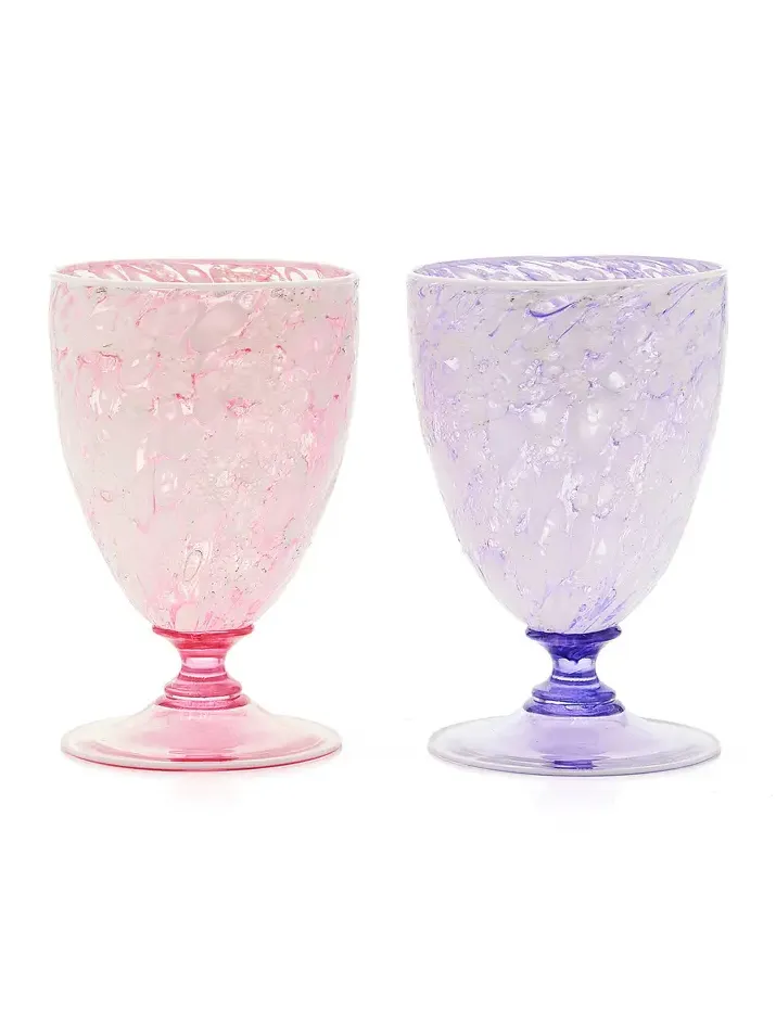 Moda Domus Exclusive La Isla Set-of-Two Murano Glass Goblets