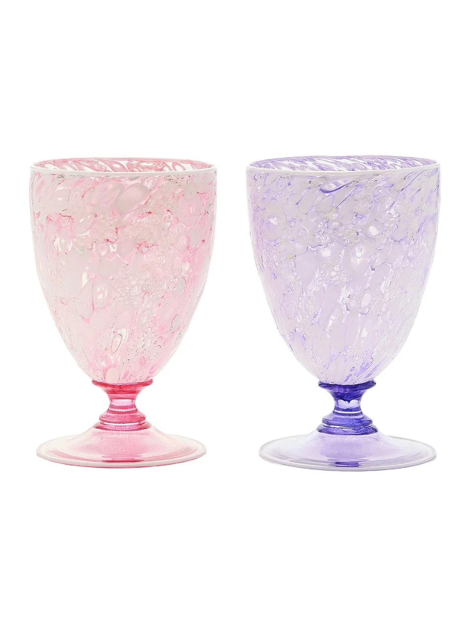 Moda Domus Exclusive La Isla Set-of-Two Murano Glass Goblets