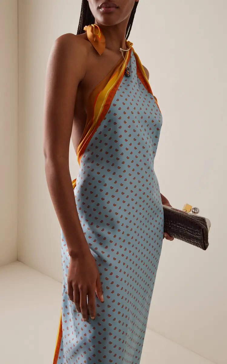 Christopher Esber Exclusive La Isla Bandana-Print Silk-Twill Pareo Cutaway Maxi Dress | Thumbnail 2 Christopher Esber Exclusive La Isla Bandana-Print Silk-Twill Pareo Cutaway Maxi Dress | Thumbnail 2