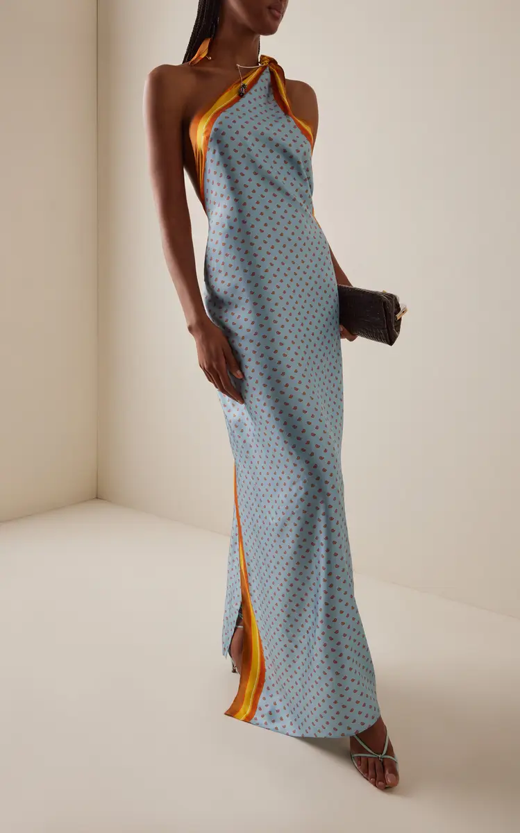 Christopher Esber Exclusive La Isla Bandana-Print Silk-Twill Pareo Cutaway Maxi Dress | Thumbnail 3 Christopher Esber Exclusive La Isla Bandana-Print Silk-Twill Pareo Cutaway Maxi Dress | Thumbnail 3