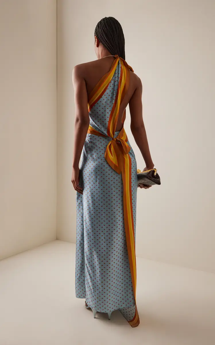 Christopher Esber Exclusive La Isla Bandana-Print Silk-Twill Pareo Cutaway Maxi Dress | Thumbnail 4 Christopher Esber Exclusive La Isla Bandana-Print Silk-Twill Pareo Cutaway Maxi Dress | Thumbnail 4