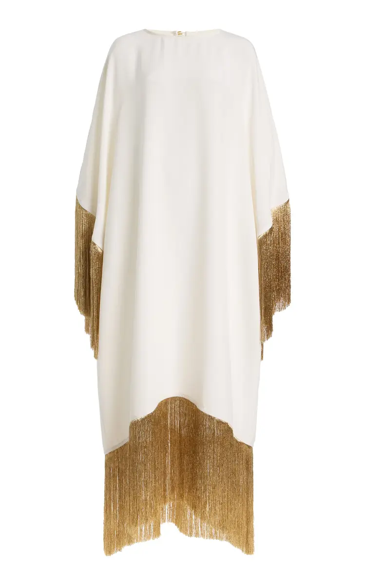 FRANÇOISE Exclusive La Isla Fiona Fringed Crepe Caftan | Thumbnail 6 FRANÇOISE Exclusive La Isla Fiona Fringed Crepe Caftan | Thumbnail 6