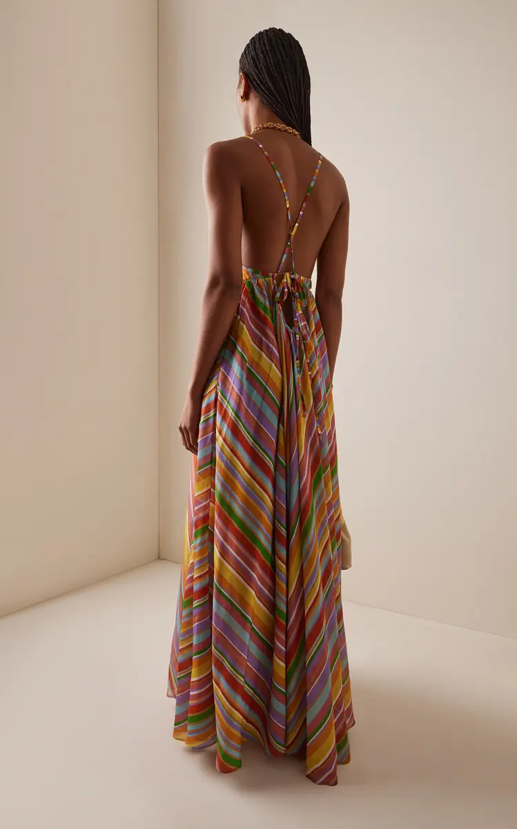 FRANÇOISE Exclusive La Isla Aisha Cotton-Silk Maxi Dress | Thumbnail 4